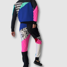 Load image into Gallery viewer, 'pop dell’arte' all-over patchwork 3-pocket joggers