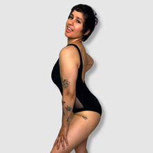 Load image into Gallery viewer, XLARGE - the 'black + mesh' one-piece