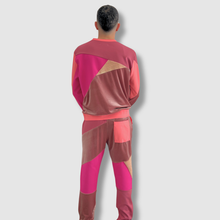 Load image into Gallery viewer, 'birthday pink' all-over patchwork crewneck sweatshirt