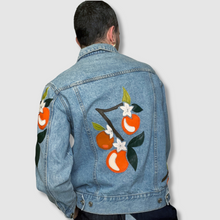 Load image into Gallery viewer, denim 'freshly squeezed' jacket