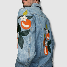 Load image into Gallery viewer, denim 'freshly squeezed' jacket