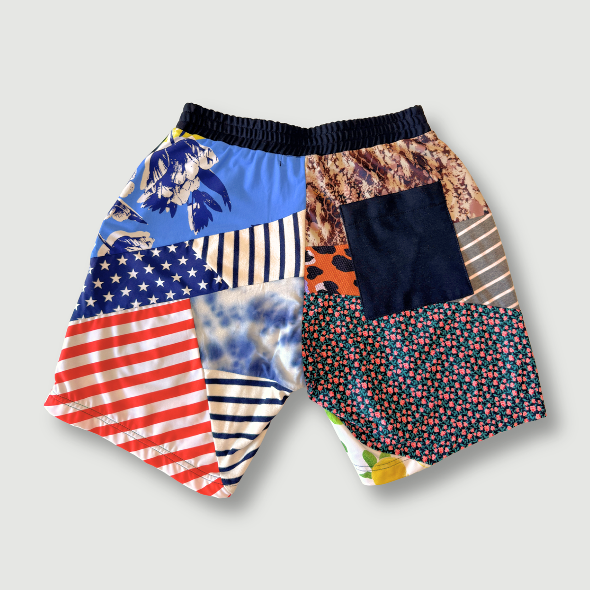 size small - sample sale - mixed print short