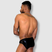 Load image into Gallery viewer, XLARGE - the 'black + mesh' swim brief
