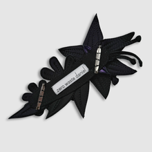 Load image into Gallery viewer, 'metallic blooms' leather brooch (purple)