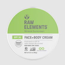 Load image into Gallery viewer, raw elements face and body sunscreen SPF 30