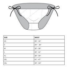 Load image into Gallery viewer, XLARGE - the 'black + neon florals' string swim brief