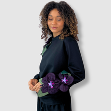 Load image into Gallery viewer, 'aubergine orchids' crewneck sweatshirt