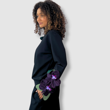 Load image into Gallery viewer, 'aubergine orchids' crewneck sweatshirt