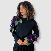 Load image into Gallery viewer, 'aubergine orchids' crewneck sweatshirt