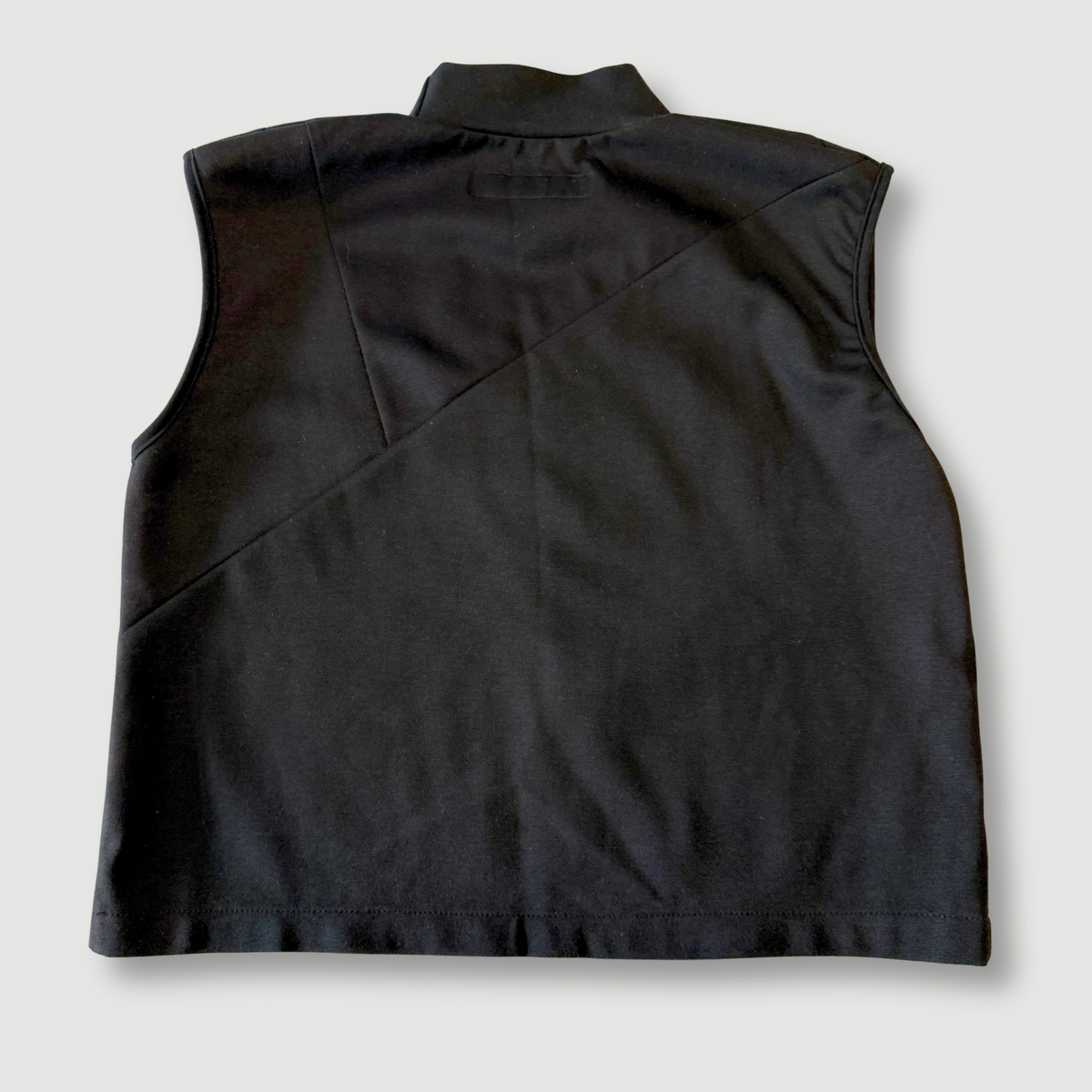 size small - sample sale - black mock-neck crop top