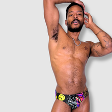 Load image into Gallery viewer, XSMALL - the 'mixed print' swim brief
