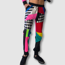 Load image into Gallery viewer, 'pop dell’arte' all-over patchwork 3-pocket joggers