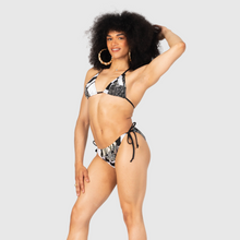Load image into Gallery viewer, 2XLARGE - the 'black + white' string bikini bottom