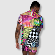 Load image into Gallery viewer, XLARGE - the 'mixed print' short sleeve button-down