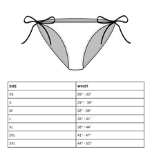 Load image into Gallery viewer, 2XLARGE - the 'black + white' string bikini bottom