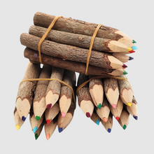 Load image into Gallery viewer, teak-wood colored pencils (set of 10) 3.5"