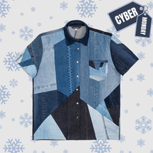 Load image into Gallery viewer, CYBER MONDAY - denim short sleeve shirt (LIMITED IN-STOCK)