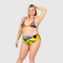 Load image into Gallery viewer, XLARGE - the 'mixed print' high waisted bikini bottom