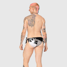 Load image into Gallery viewer, 2XLARGE - the 'black + white' string bikini bottom