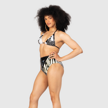 Load image into Gallery viewer, XLARGE - the 'black + white' high waisted bikini bottom