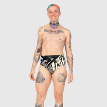 Load image into Gallery viewer, XLARGE - the 'black + white' high waisted bikini bottom