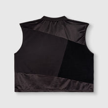 Load image into Gallery viewer, SMALL - black 'all-over reroll' cropped tank top