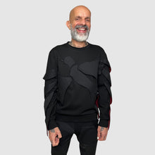 Load image into Gallery viewer, black 'song bird' crewneck sweatshirt