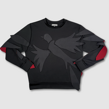 Load image into Gallery viewer, black 'song bird' crewneck sweatshirt