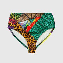 Load image into Gallery viewer, XLARGE - the 'mixed print' high waisted bikini bottom