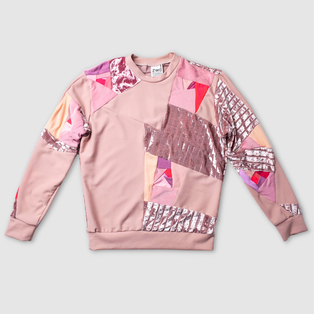 pink 'all-over reroll' sweatshirt