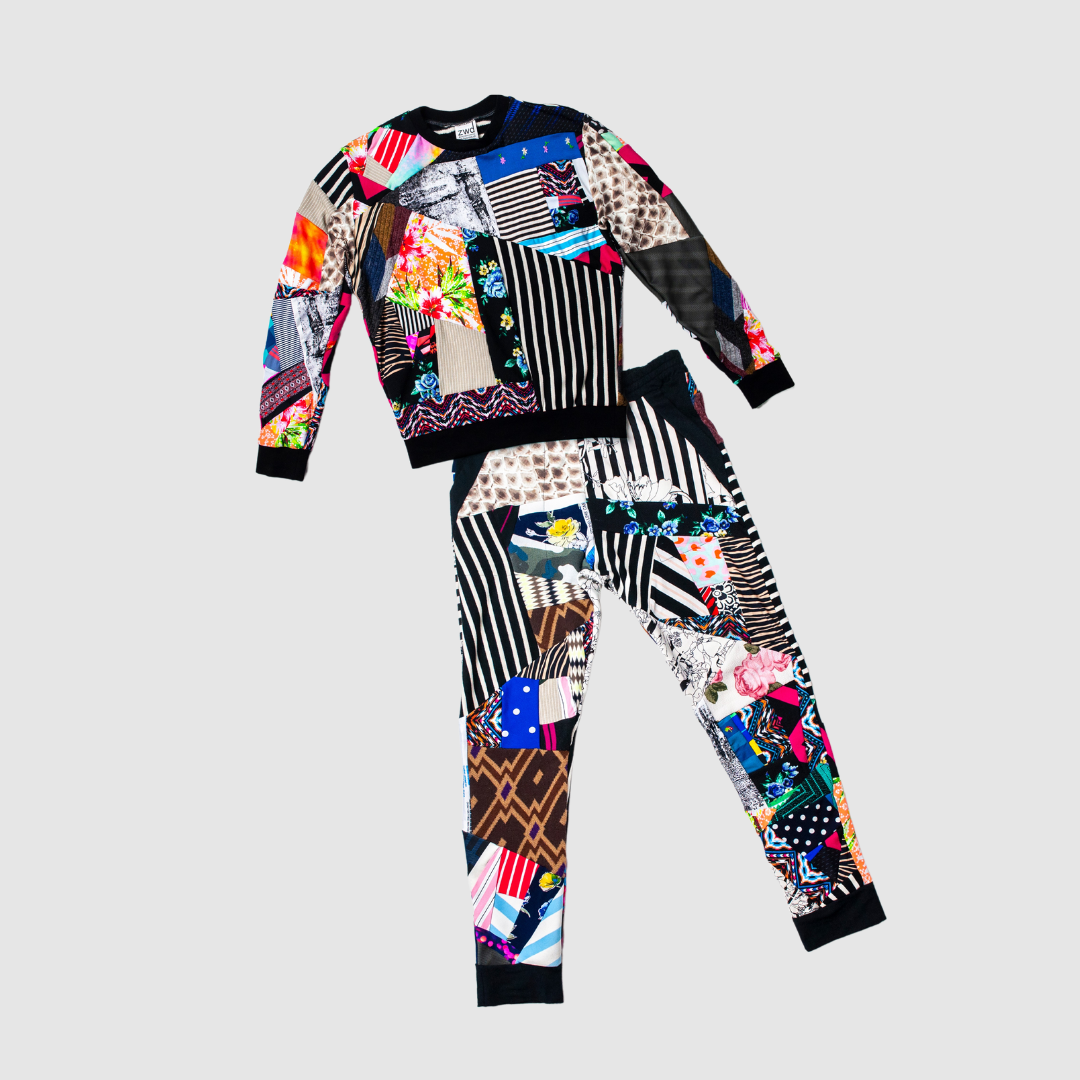 mixed print \'all-over reroll\' bundle (sweatshirt + jogger) – Zero Waste  Daniel