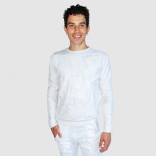 Load image into Gallery viewer, SMALL - white 'all-over reroll' sweatshirt