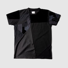 Load image into Gallery viewer, black 'all-over reroll' short sleeve tee shirt