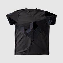 Load image into Gallery viewer, black 'all-over reroll' short sleeve tee shirt