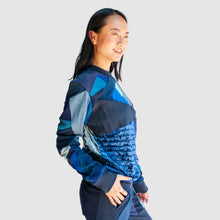 Load image into Gallery viewer, blue 'all-over reroll' sweatshirt