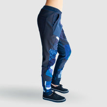Load image into Gallery viewer, blue 'all-over reroll' jogger