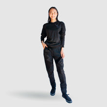 Load image into Gallery viewer, black 'all-over reroll' MEGA bundle (sweatshirt + jogger + shorts + tee shirt)