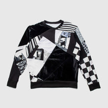 Load image into Gallery viewer, black + white 'all-over reroll' sweatshirt