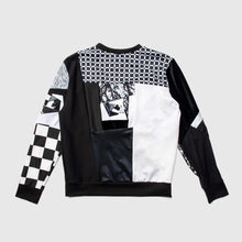Load image into Gallery viewer, black + white 'all-over reroll' sweatshirt