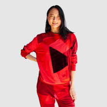 Load image into Gallery viewer, red 'all-over reroll' sweatshirt