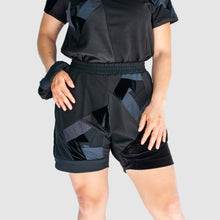 Load image into Gallery viewer, black 'all-over reroll' bundle (tee shirt + short)