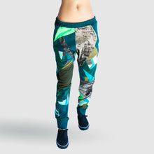 Load image into Gallery viewer, green 'all-over reroll' jogger