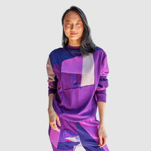 Load image into Gallery viewer, purple 'all-over reroll' sweatshirt