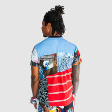 Load image into Gallery viewer, mixed print 'all-over reroll' short sleeve tee shirt