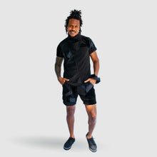 Load image into Gallery viewer, black 'all-over reroll' MEGA bundle (sweatshirt + jogger + shorts + tee shirt)