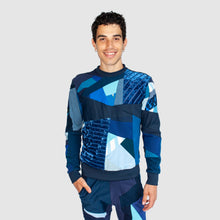 Load image into Gallery viewer, blue 'all-over reroll' sweatshirt