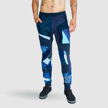 Load image into Gallery viewer, blue 'all-over reroll' jogger