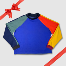 Load image into Gallery viewer, in-stock holiday - SIZE: 3XL - primary colors &#39;color block&#39; sweatshirt
