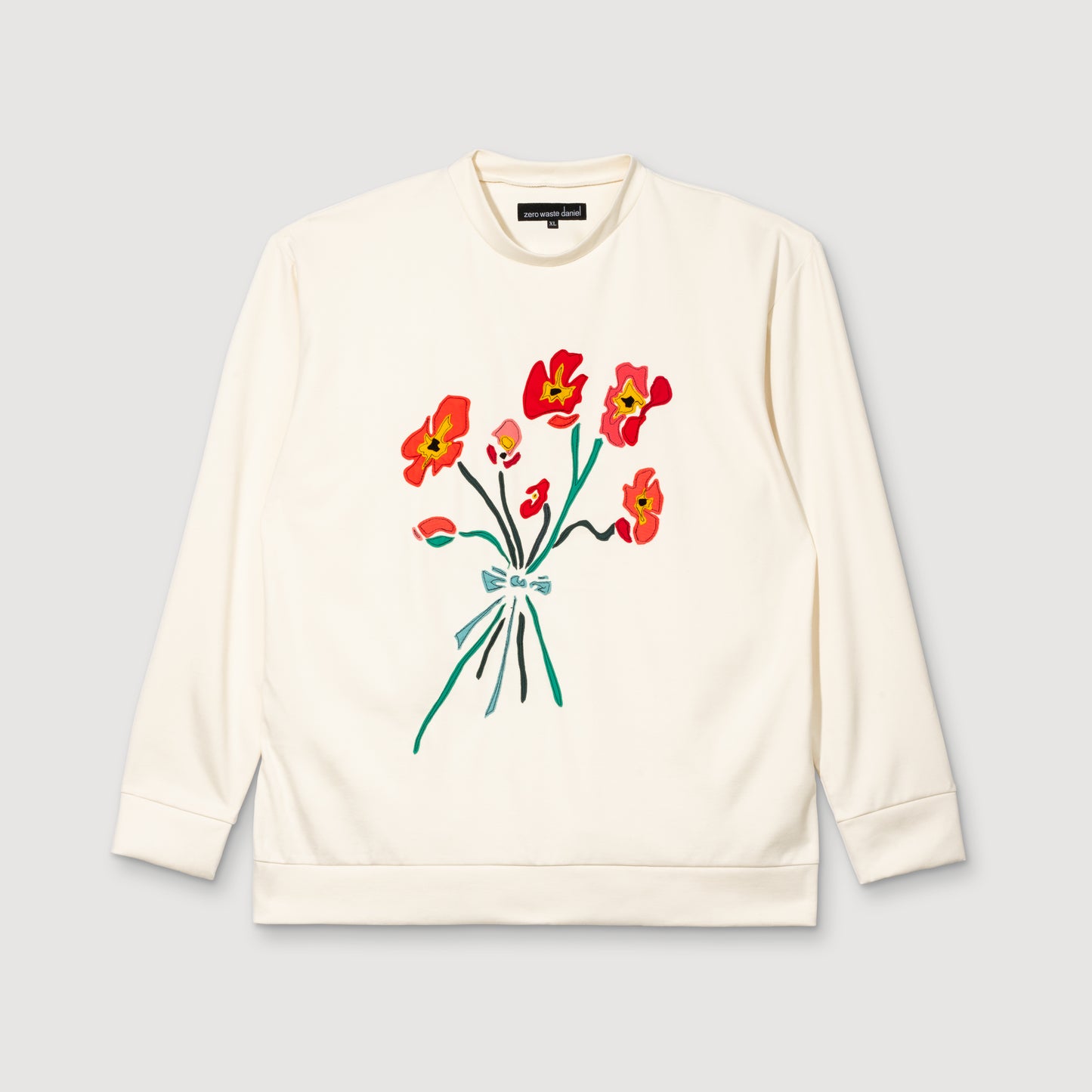 the painterly poppy sweatshirt
