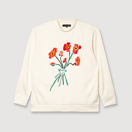 the painterly poppy sweatshirt